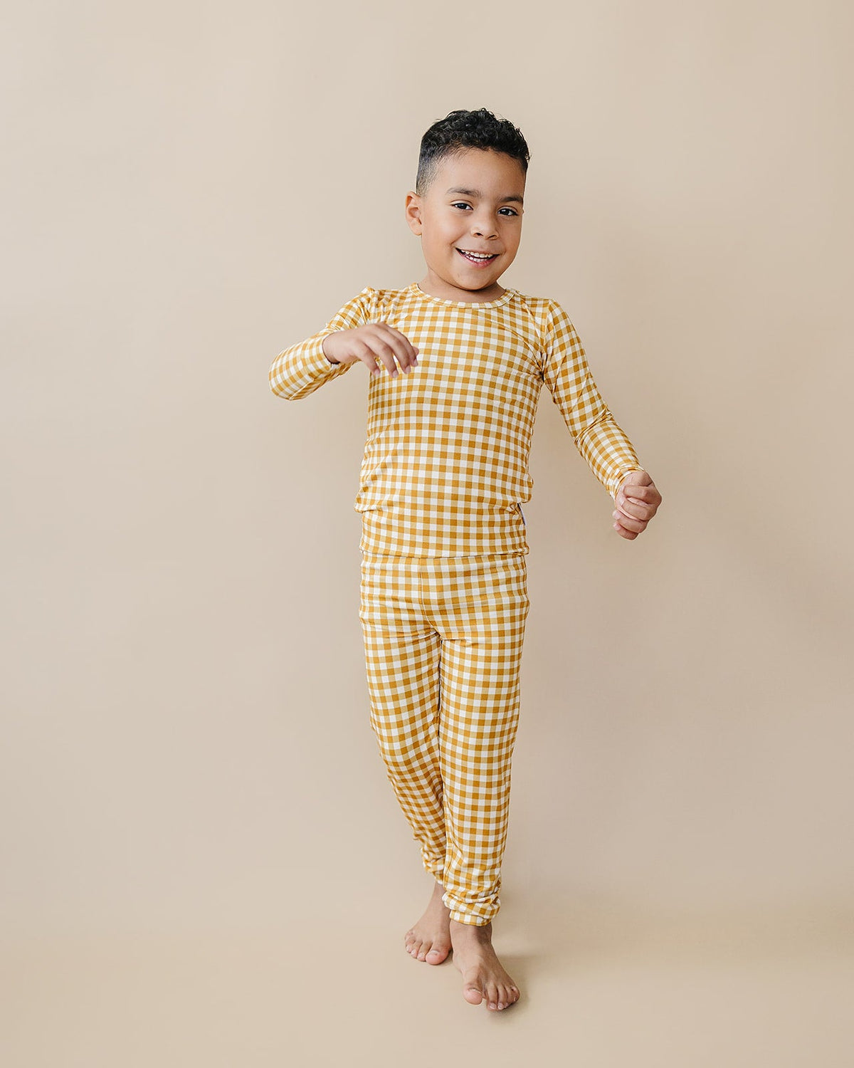 Bamboo Two Piece Set | Yellow Gingham