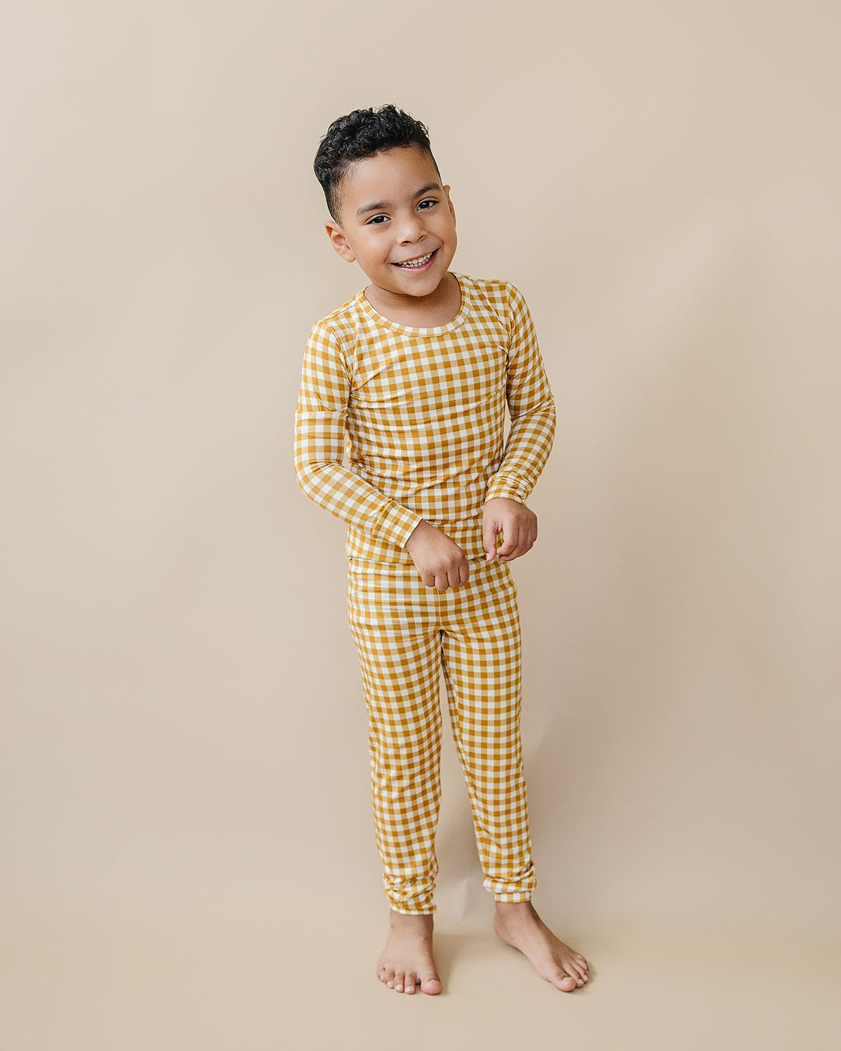 Bamboo Two Piece Set | Yellow Gingham
