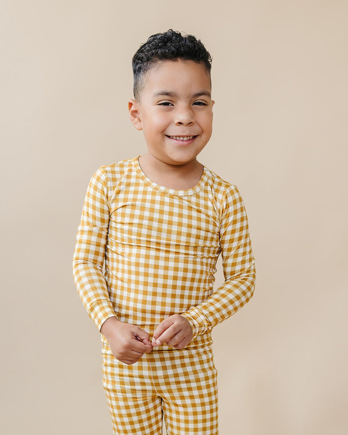 Bamboo Two Piece Set | Yellow Gingham