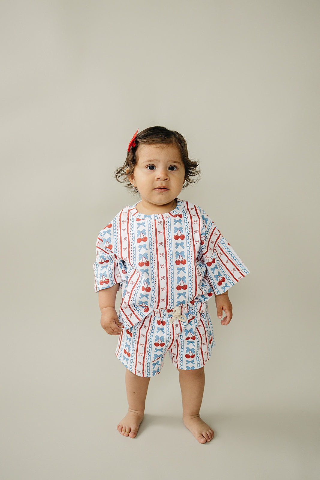 Shorts Set | Cherries & Stripes