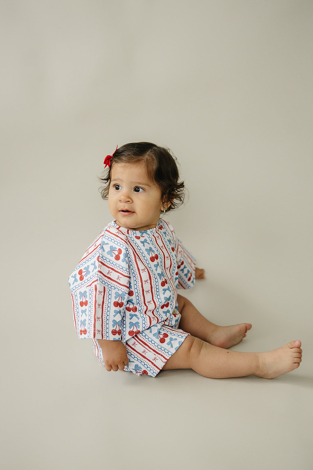 Shorts Set | Cherries & Stripes