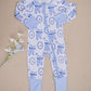 Bamboo Zip Romper | Blue Bow