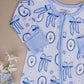 Bamboo Zip Romper | Blue Bow