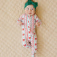 Bamboo Zip Romper | Retro Candy Cane
