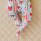 Bamboo Zip Romper | Retro Candy Cane