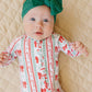 Bamboo Zip Romper | Retro Candy Cane
