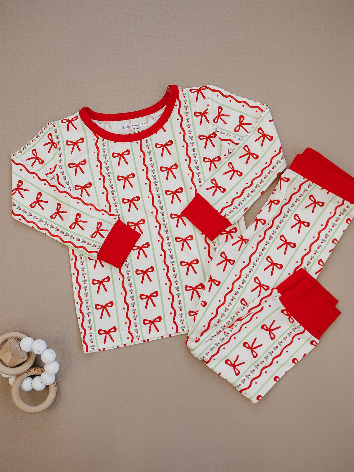 Bamboo Two Piece Set | Christmas Bows