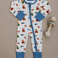 Bamboo Zip Romper | Touchdown Teddy