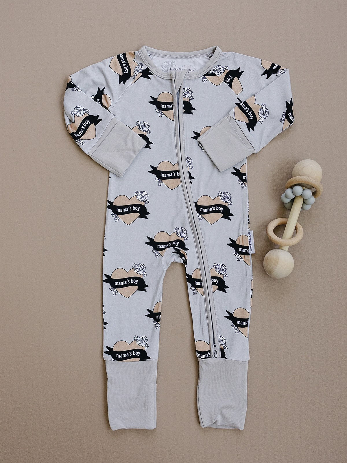 Bamboo Zip Romper | Mama's Boy