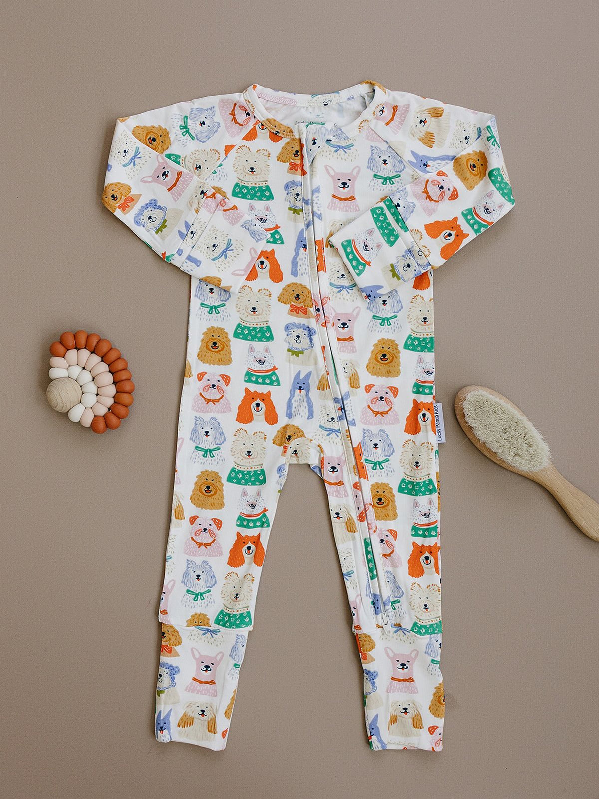 Bamboo Zip Romper | Puppy Club