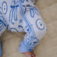 Bamboo Zip Romper | Blue Bow