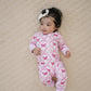 Bamboo Zip Romper | Pink Butterfly