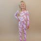 Bamboo Two Piece Set | Pink Christmas
