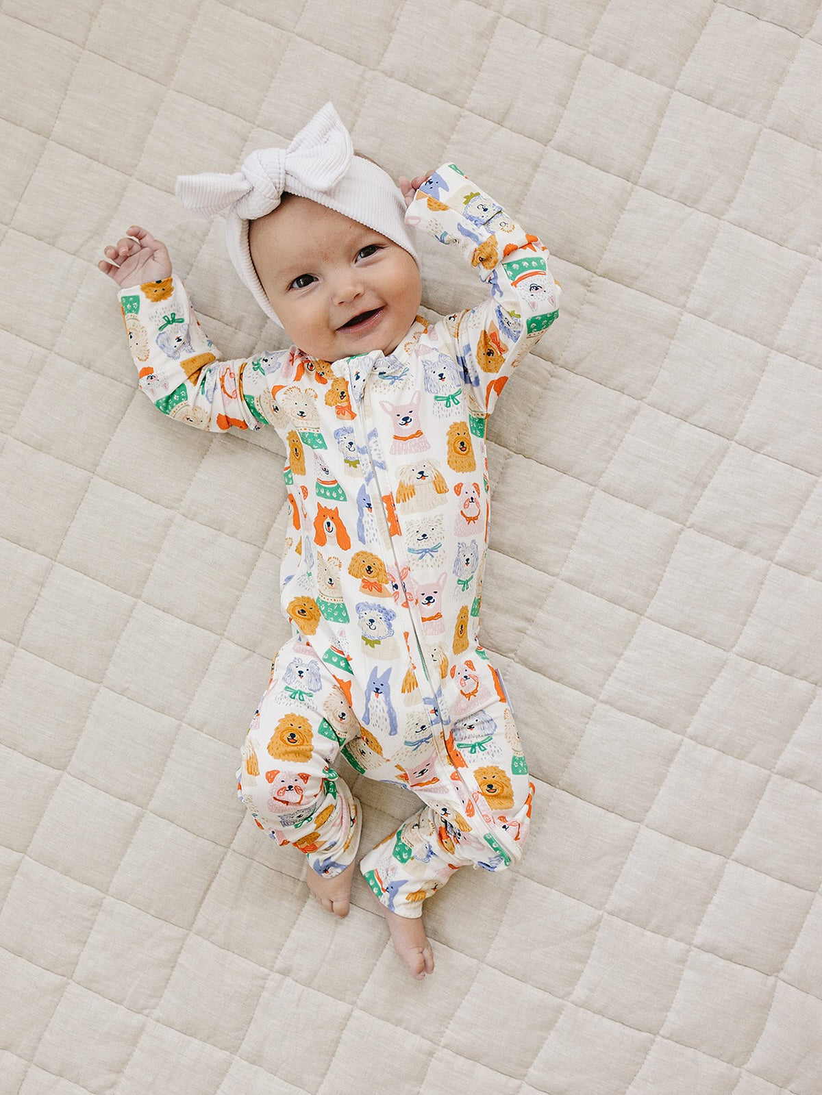 Bamboo Zip Romper | Puppy Club