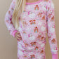 Bamboo Two Piece Set | Pink Christmas