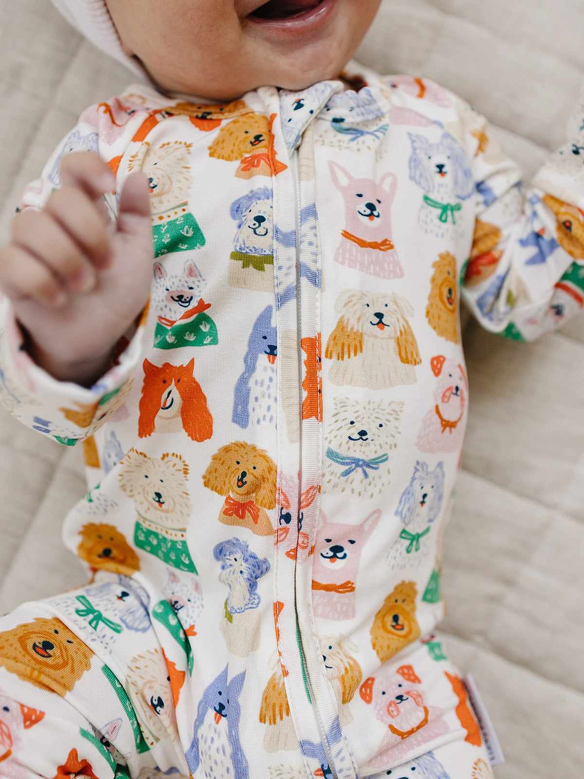 Bamboo Zip Romper | Puppy Club