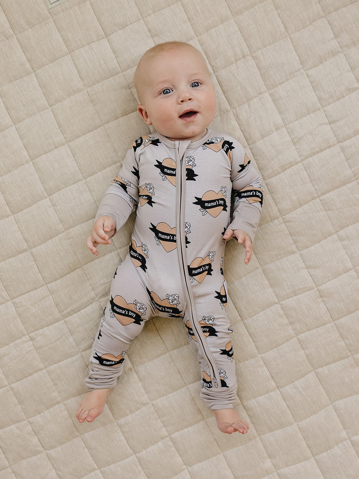 Bamboo Zip Romper | Mama's Boy