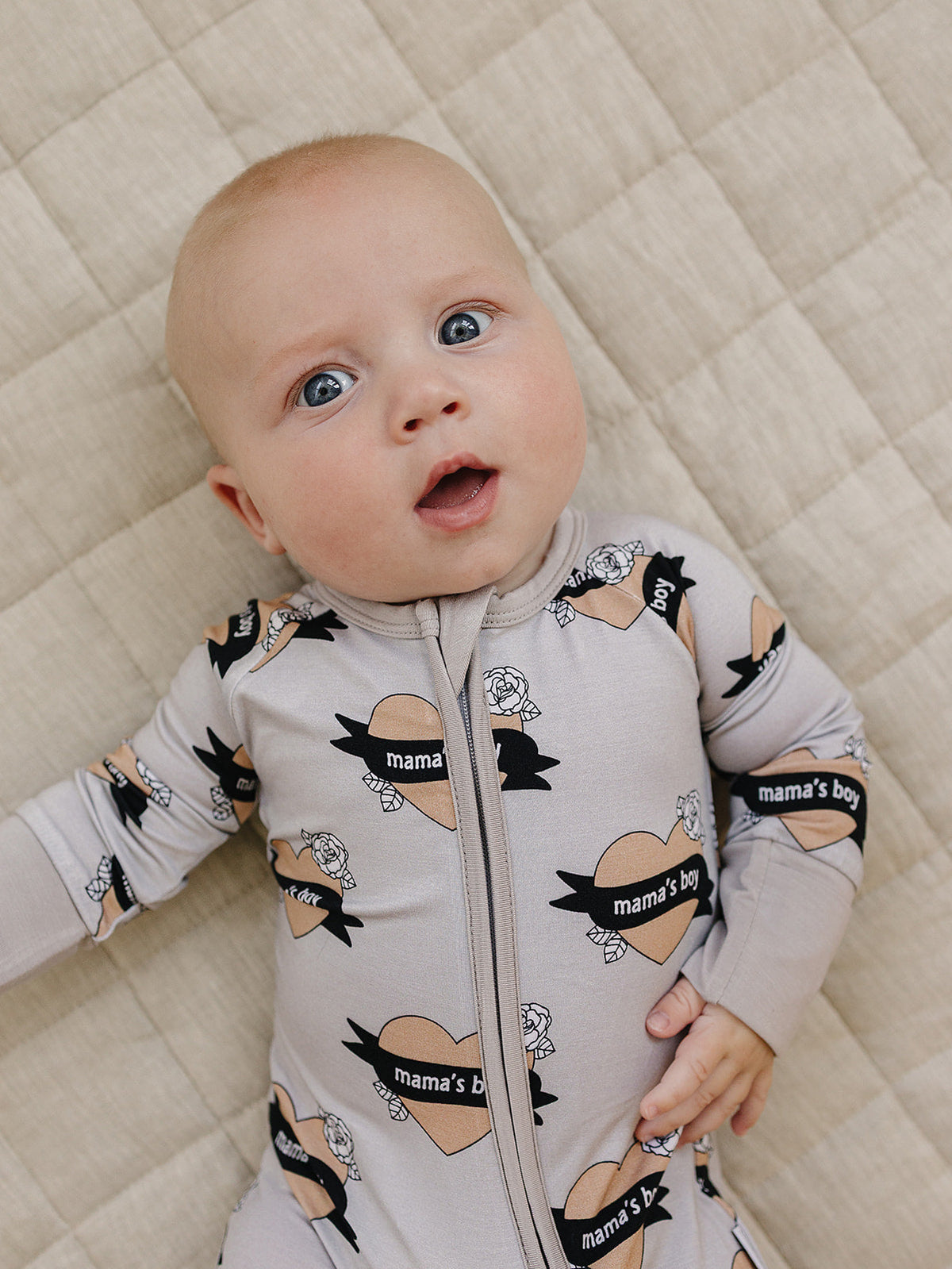 Bamboo Zip Romper | Mama's Boy