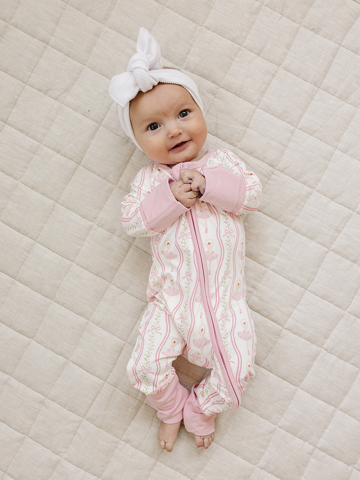 Bamboo Zip Romper | Little Ballerina