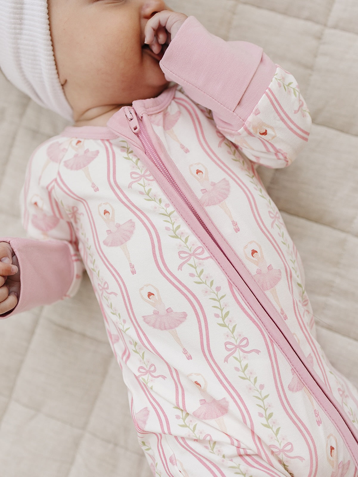 Bamboo Zip Romper | Little Ballerina