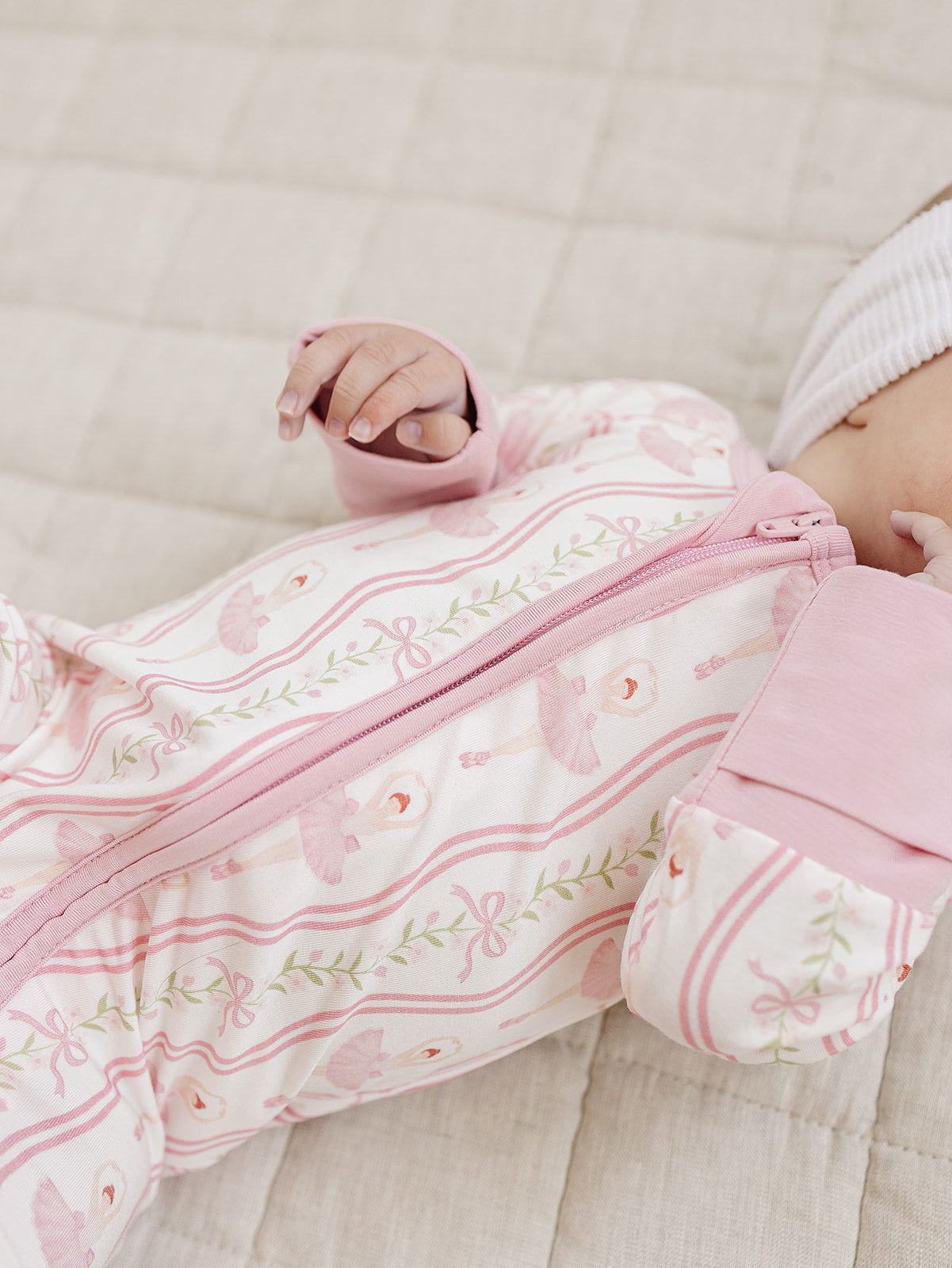 Bamboo Zip Romper | Little Ballerina