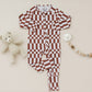 Bamboo Zip Romper | Chocolate Checkered
