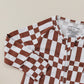Bamboo Two Piece Set | Chocolate Checkered