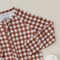 Bamboo Zip Romper | Chocolate Gingham
