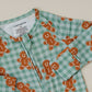 Bamboo Zip Romper | Gingerbread Gingham