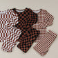 Bamboo Two Piece Set | Chocolate Checkered