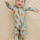 Bamboo Zip Romper | Gingerbread Gingham