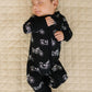Bamboo Zip Romper | Born to Ride Black