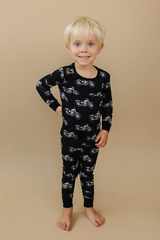 Bamboo Two Piece Set | Born to Ride Black