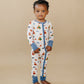 Bamboo Zip Romper | Touchdown Teddy