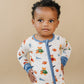 Bamboo Zip Romper | Touchdown Teddy