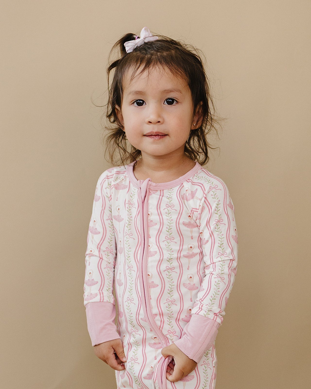 Bamboo Zip Romper | Little Ballerina