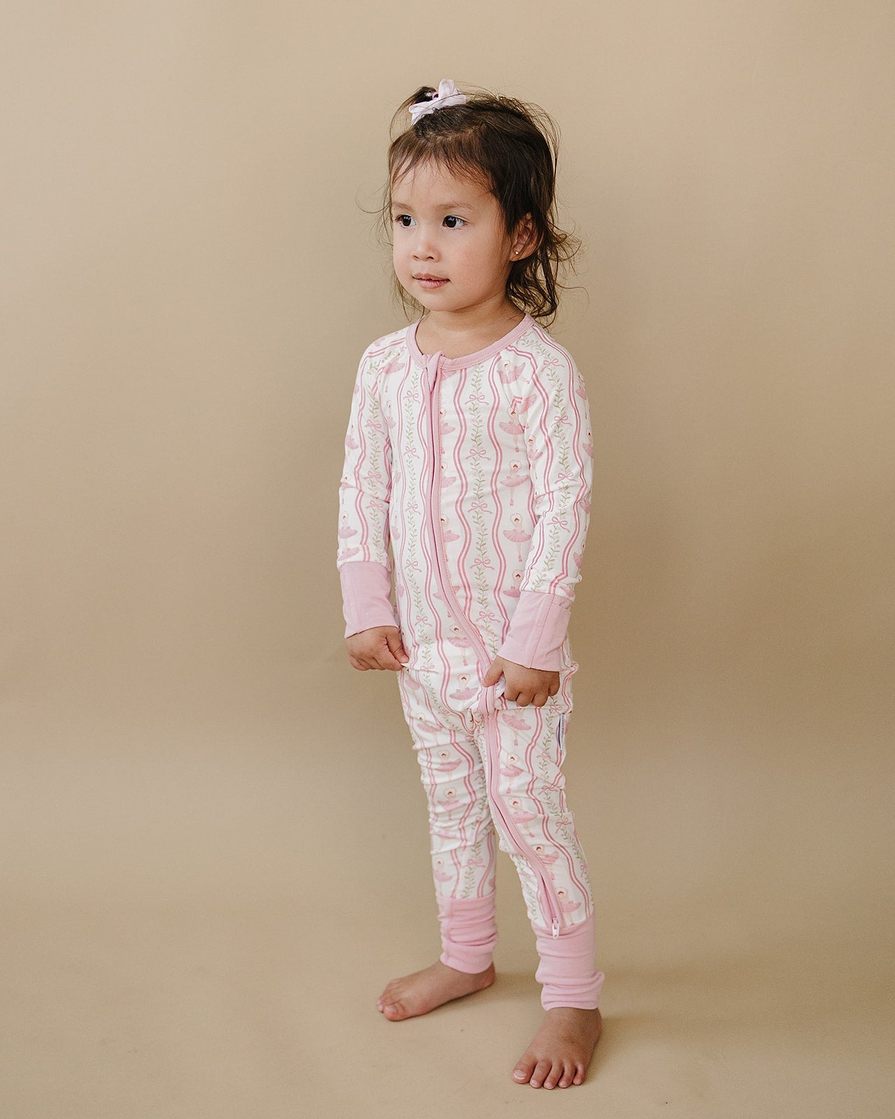 Bamboo Zip Romper | Little Ballerina