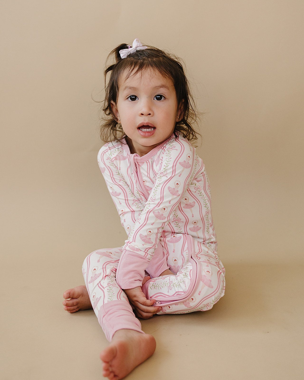 Bamboo Zip Romper | Little Ballerina