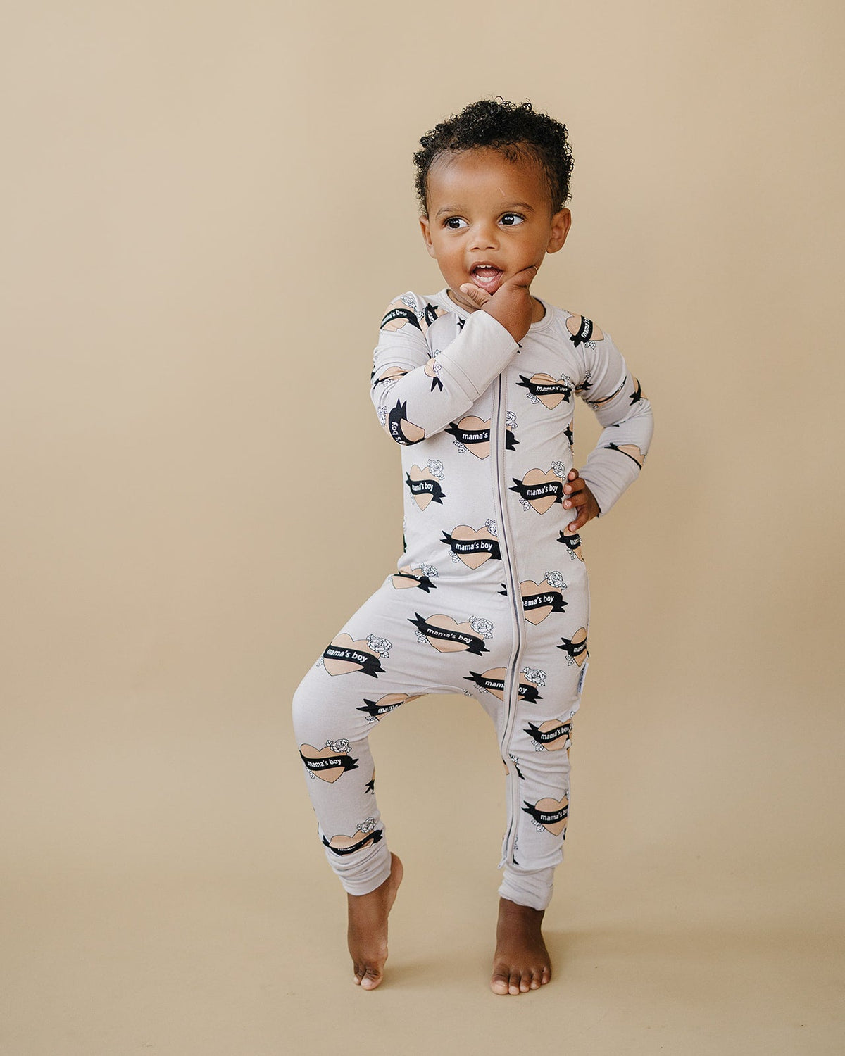 Bamboo Zip Romper | Mama's Boy