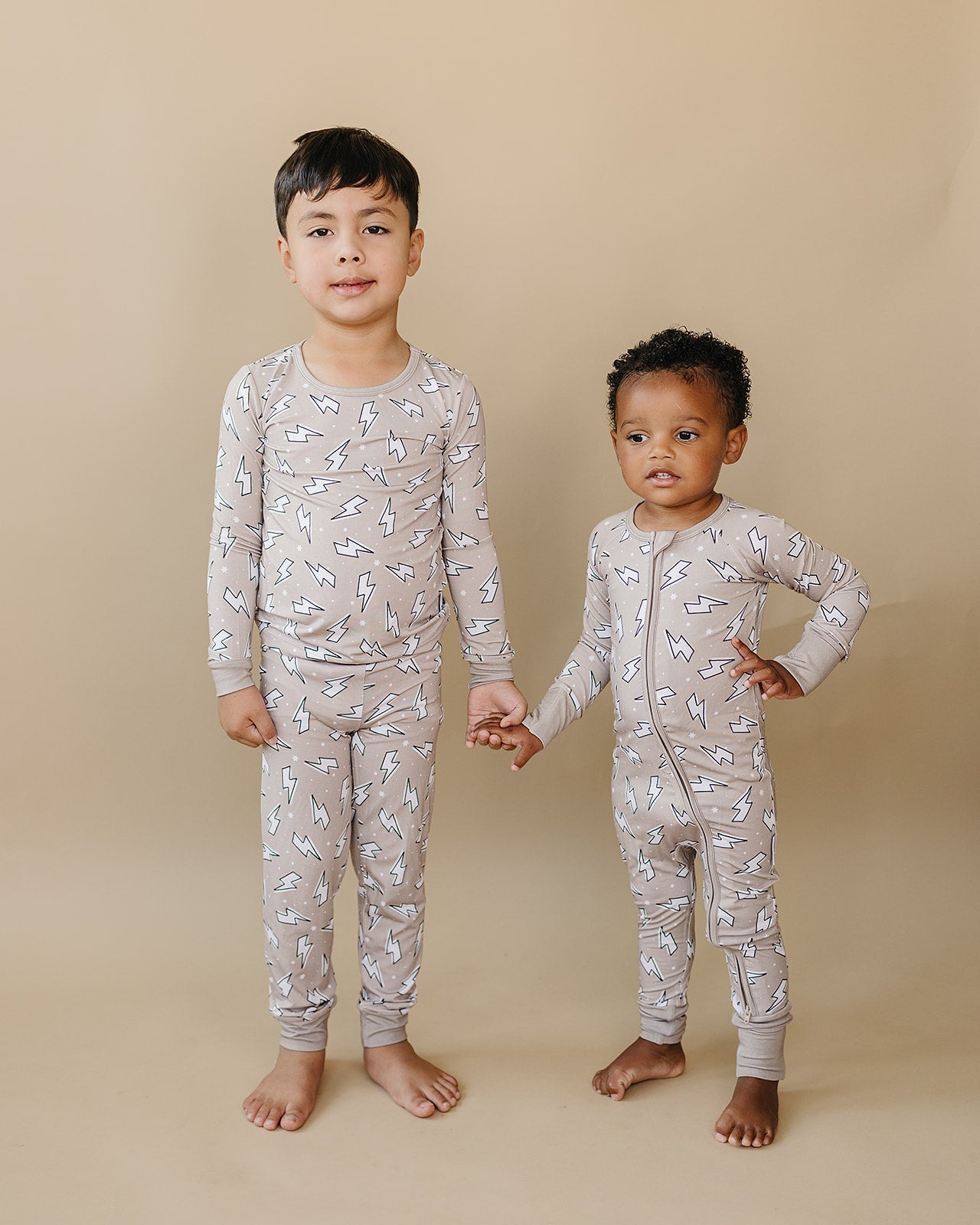 Bamboo Zip Romper | Latte Bolts
