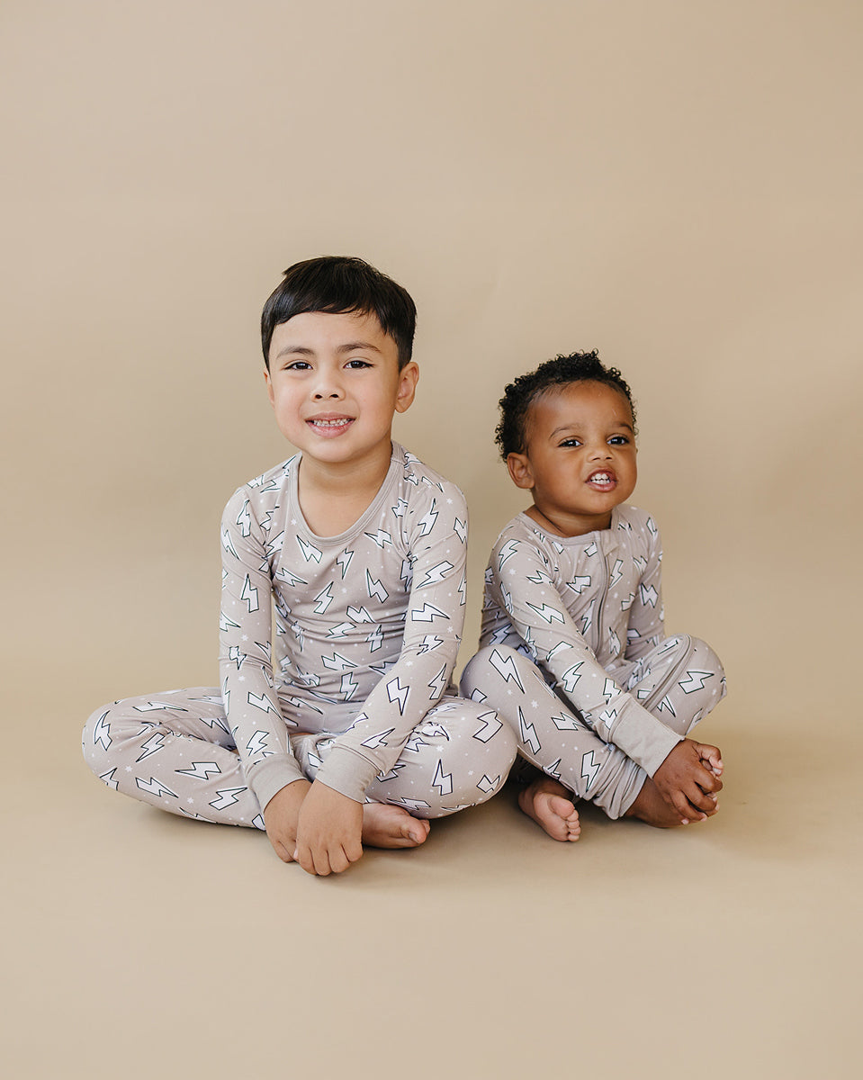 Bamboo Zip Romper | Latte Bolts
