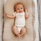 Beach Babe Clay Organic Cotton Short Sleeve Baby Bodysuit