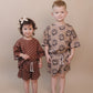 Shorts Set | Brown Smiley Face