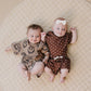 Shorts Set | Brown Smiley Face