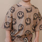 Shorts Set | Brown Smiley Face