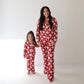 Women's Bamboo Button Up Lounge Set | Cherry Blossoms