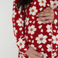 Women's Bamboo Button Up Lounge Set | Cherry Blossoms
