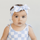 Checkered Headband | Blue