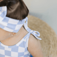 Checkered Headband | Blue