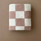 Checkered Plush Blanket | Latte